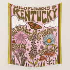 Kentucky Wildflowers Wall Tapestry Gallery Image 4