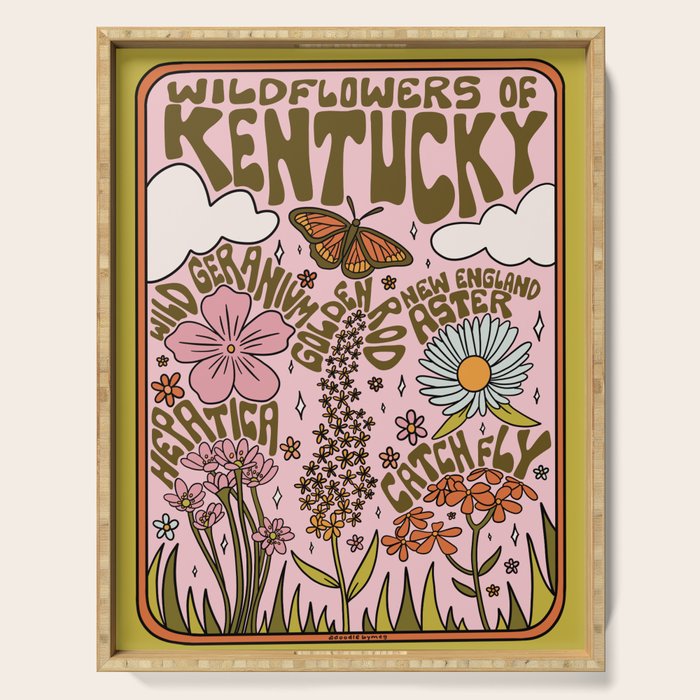 Kentucky Wildflowers Serving Tray Gallery Image 1