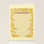 desiderata poem of peaceful living / retro art by surfy birdy Stationery Card Gallery Image 2