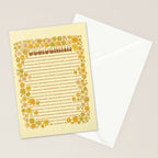 desiderata poem of peaceful living / retro art by surfy birdy Stationery Card Gallery Image 2