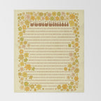 desiderata poem of peaceful living / retro art by surfy birdy Throw Blanket Gallery Image 2