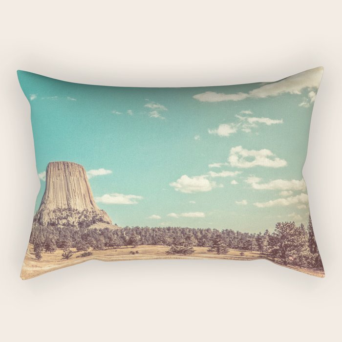 Devil's Tower National Monument Wyoming Rectangular Pillow Gallery Image 1