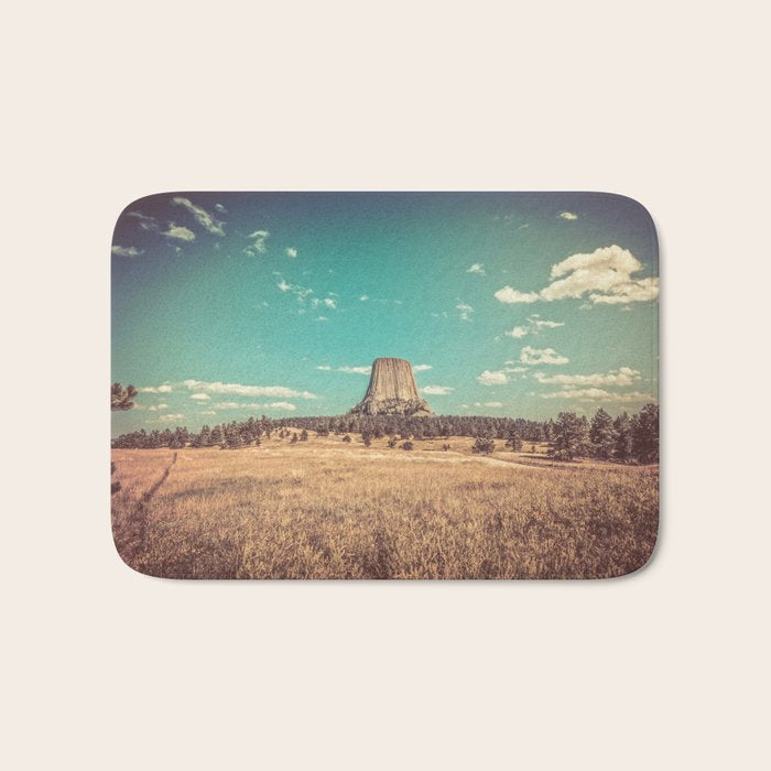 Devil's Tower National Monument Wyoming Bath Mat Gallery Image 1