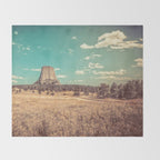 Devil's Tower National Monument Wyoming Throw Blanket Gallery Image 2