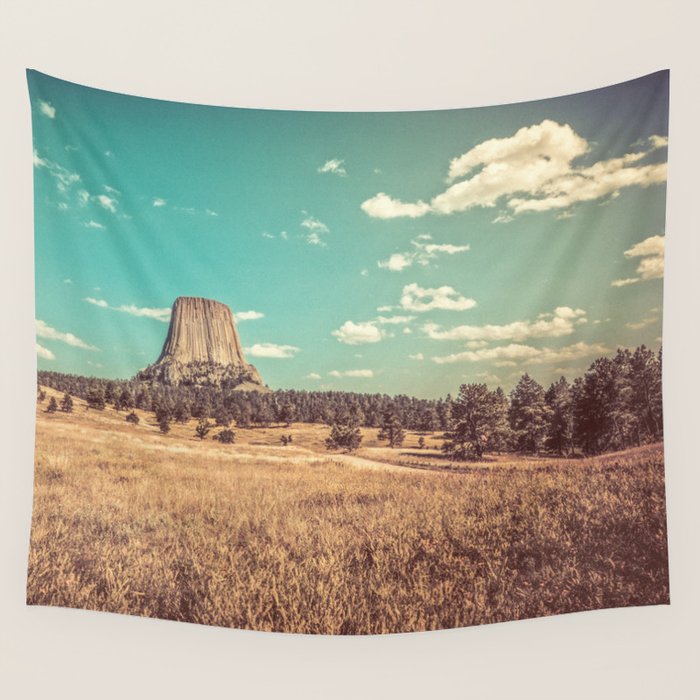 Devil's Tower National Monument Wyoming Wall Tapestry Gallery Image 4
