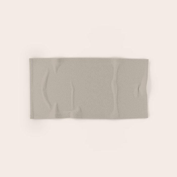 Neutral Taupe Grey III Solid Color Bath Towel Gallery Image 1