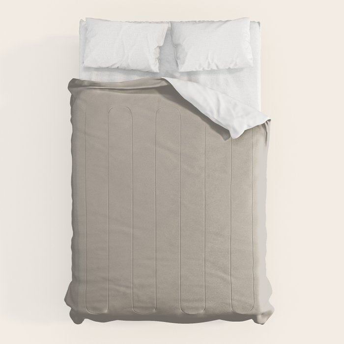 Neutral Taupe Grey III Solid Color Comforter Gallery Image 1