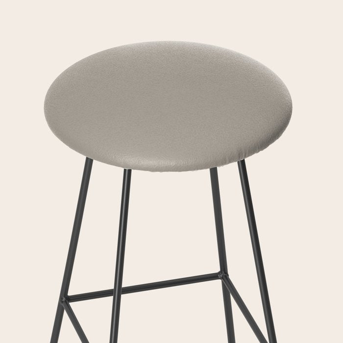 Neutral Taupe Grey III Solid Color Stool Gallery Image 2