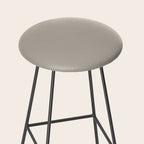 Neutral Taupe Grey III Solid Color Stool Gallery Image 2