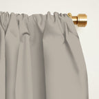 Neutral Taupe Grey III Solid Color Window Curtain Gallery Image 2