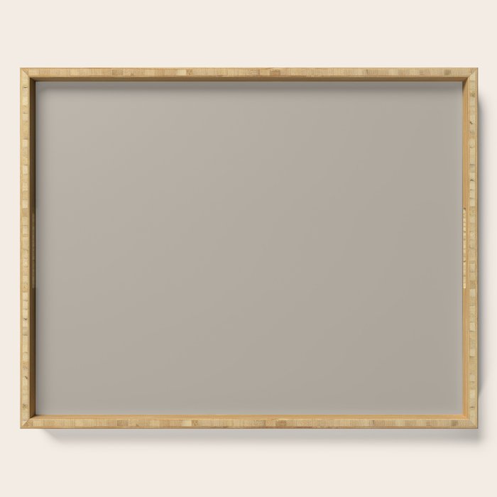 Neutral Taupe Grey III Solid Color Serving Tray Gallery Image 1