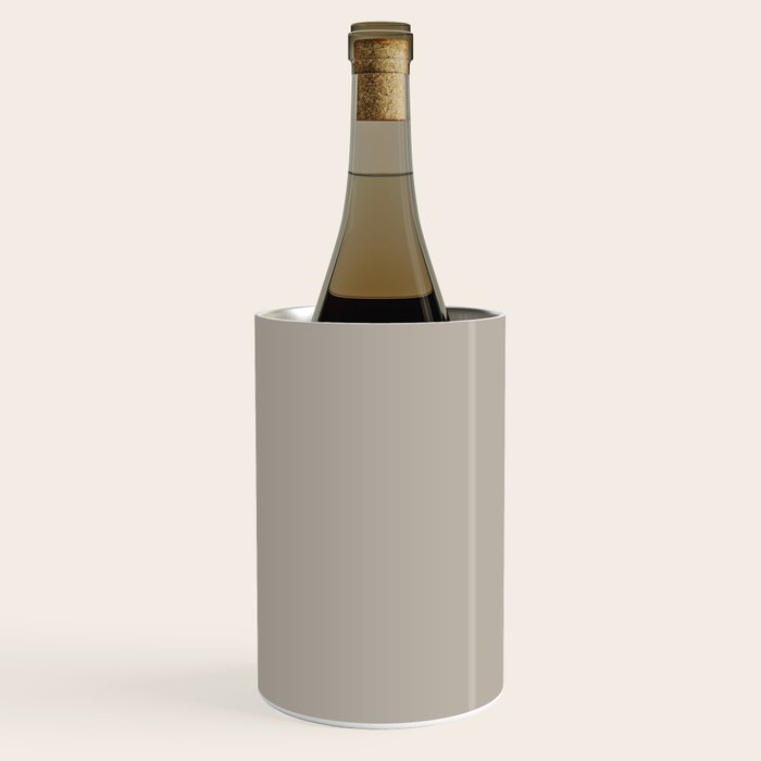 Neutral Taupe Grey III Solid Color Wine Chiller Gallery Image 1