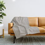 Neutral Taupe Grey III Solid Color Throw Blanket Gallery Image 1