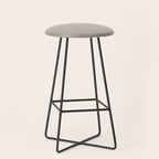 Neutral Taupe Grey III Solid Color Stool Gallery Image 1