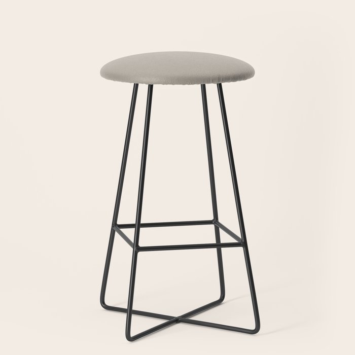 Neutral Taupe Grey III Solid Color Stool Gallery Image 1