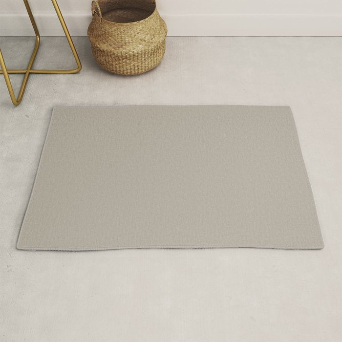 Neutral Taupe Grey III Solid Color Rug Gallery Image 1