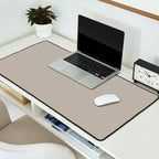 Neutral Taupe Grey III Solid Color Desk Mat Gallery Image 2