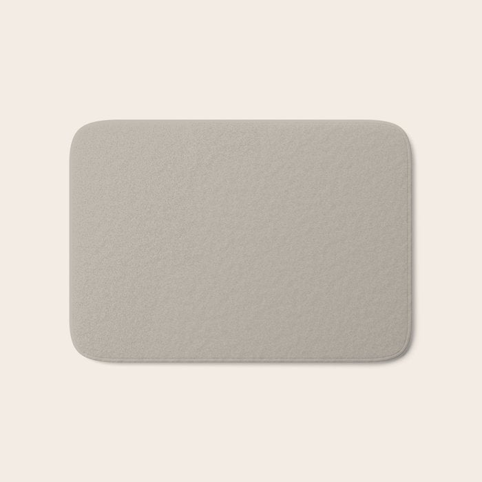 Neutral Taupe Grey III Solid Color Bath Mat Gallery Image 1