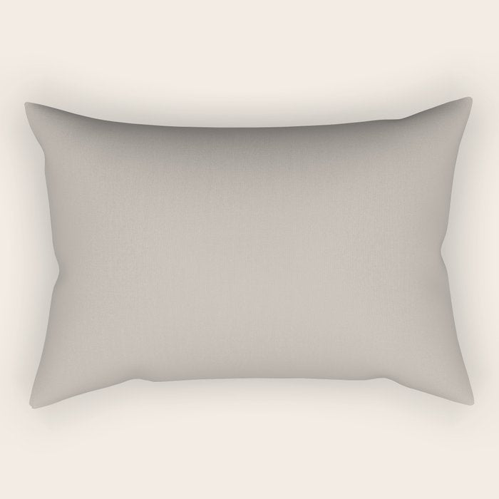 Neutral Taupe Grey III Solid Color Rectangular Pillow Gallery Image 1