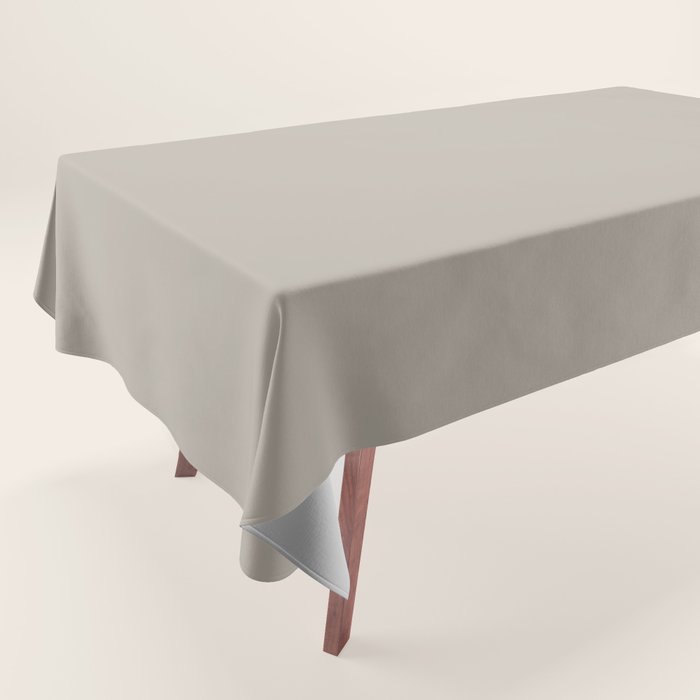 Neutral Taupe Grey III Solid Color Tablecloth Gallery Image 1