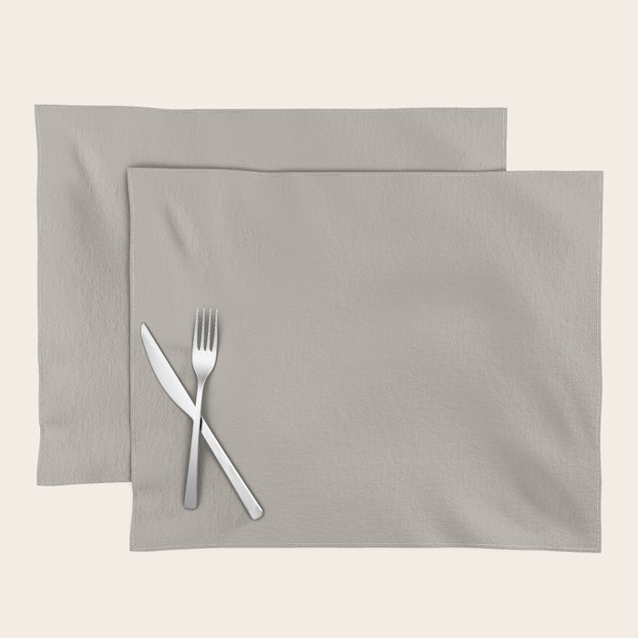 Neutral Taupe Grey III Solid Color Placemat Gallery Image 1