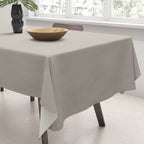Neutral Taupe Grey III Solid Color Tablecloth Gallery Image 3