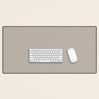 Neutral Taupe Grey III Solid Color Desk Mat Gallery Image 1