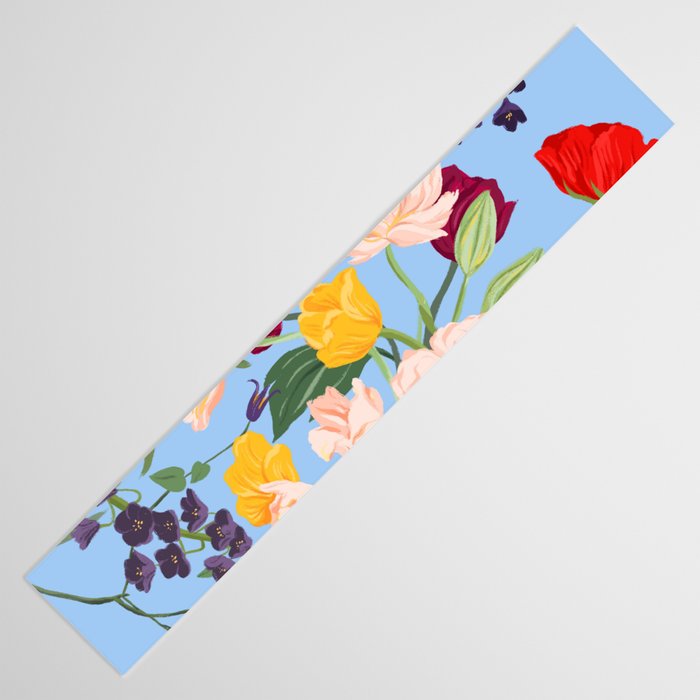 Poppy Garden Blue Table Runner Gallery Image 3