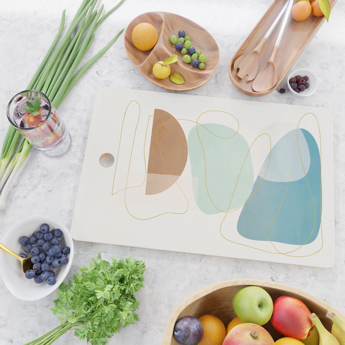 Soft Abstract Shapes 16 Cutting Board Gallery Image 2