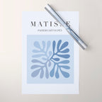 Blue Matisse Exhibition Poster - Light Blue Henri Matisse Cut Outs Vintage Poster Matisse Wrapping Paper Gallery Image 1