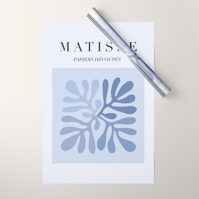 Blue Matisse Exhibition Poster - Light Blue Henri Matisse Cut Outs Vintage Poster Matisse Wrapping Paper Gallery Image 1