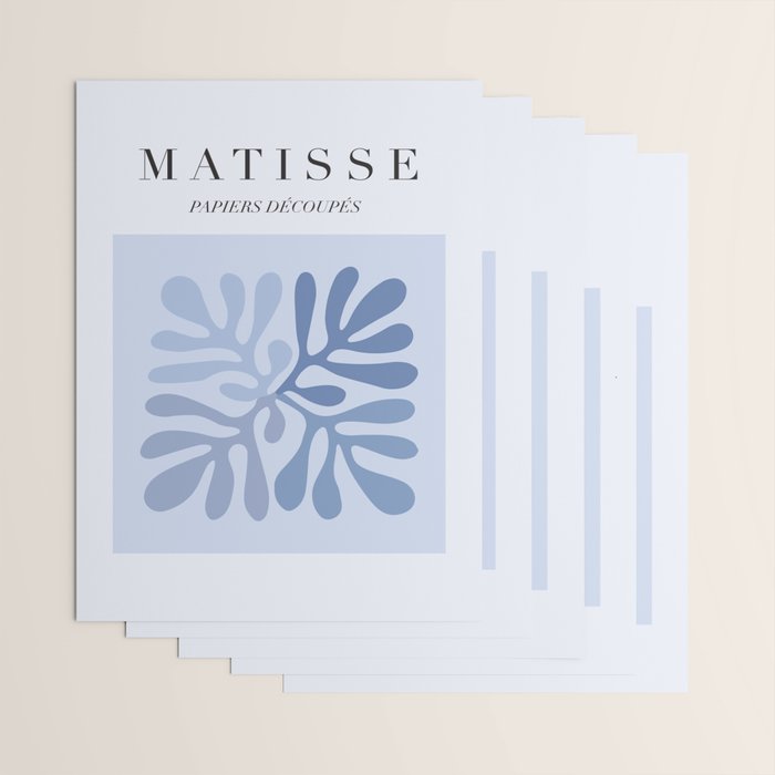 Blue Matisse Exhibition Poster - Light Blue Henri Matisse Cut Outs Vintage Poster Matisse Wrapping Paper Gallery Image 3