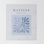 Blue Matisse Exhibition Poster - Light Blue Henri Matisse Cut Outs Vintage Poster Matisse Throw Blanket Gallery Image 2