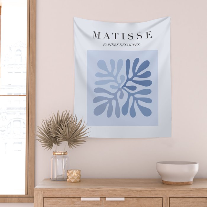 Blue Matisse Exhibition Poster - Light Blue Henri Matisse Cut Outs Vintage Poster Matisse Wall Tapestry Gallery Image 2