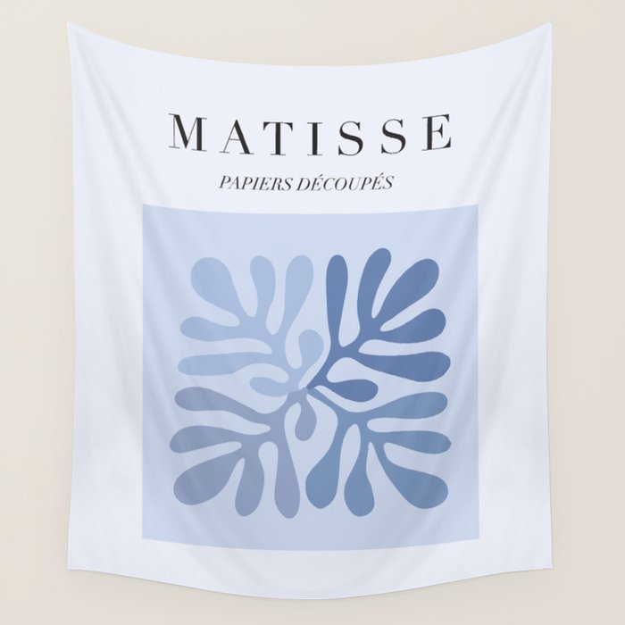 Blue Matisse Exhibition Poster - Light Blue Henri Matisse Cut Outs Vintage Poster Matisse Wall Tapestry Gallery Image 4