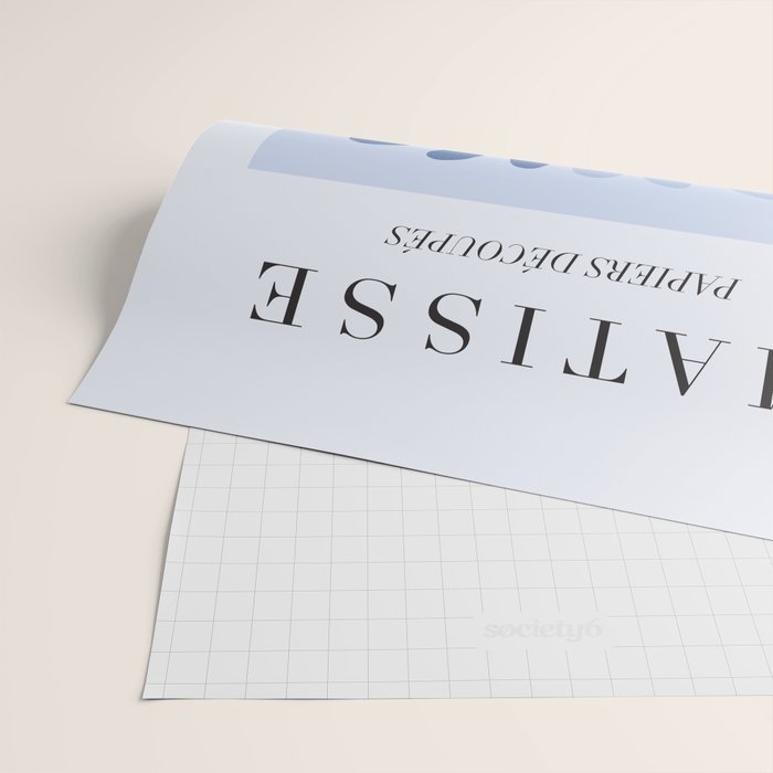 Blue Matisse Exhibition Poster - Light Blue Henri Matisse Cut Outs Vintage Poster Matisse Wrapping Paper Gallery Image 2