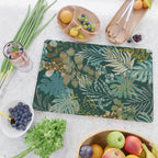 tropical night emerald leaves Cutting Board Gallery Image 2