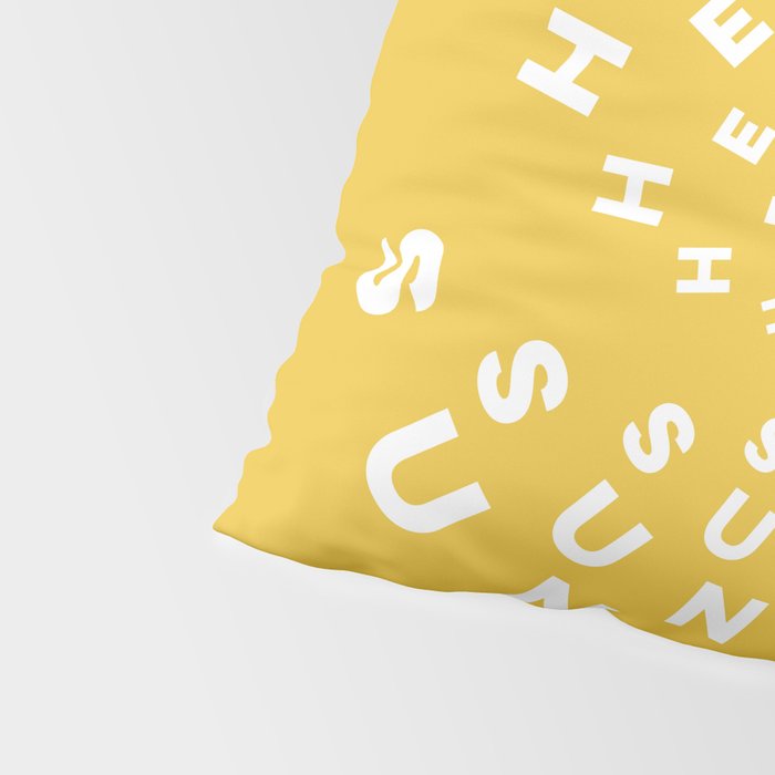 Hello Sunshine #positivity #typography Pillow Sham Gallery Image 4