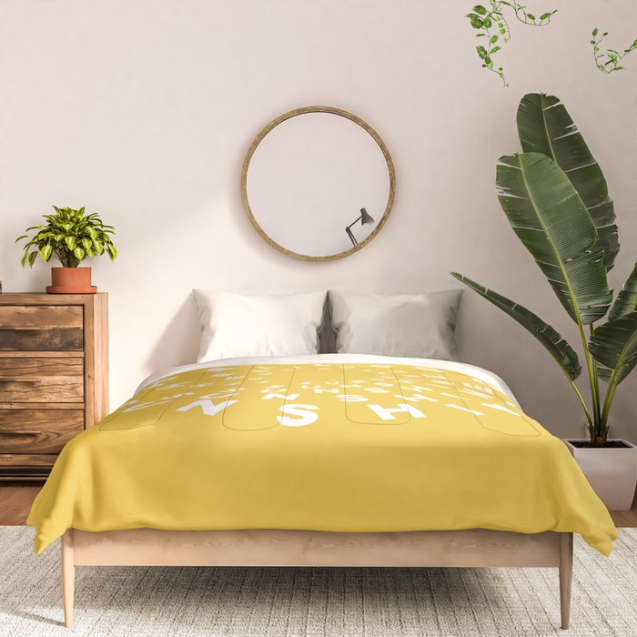 Hello Sunshine #positivity #typography Comforter Gallery Image 3