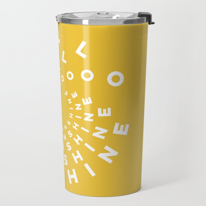 Hello Sunshine #positivity #typography Travel Mug Gallery Image 2