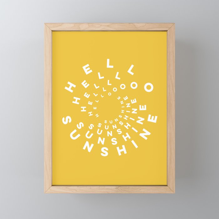 Hello Sunshine #positivity #typography Mini Art Print Gallery Image 1