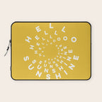 Hello Sunshine #positivity #typography Laptop Sleeve Gallery Image 1