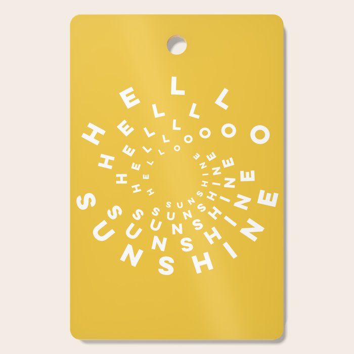 Hello Sunshine #positivity #typography Cutting Board Gallery Image 1