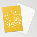 Hello Sunshine #positivity #typography Stationery Card Gallery Image 2