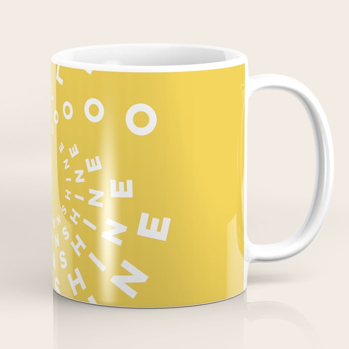 Hello Sunshine #positivity #typography Coffee Mug Gallery Image 1