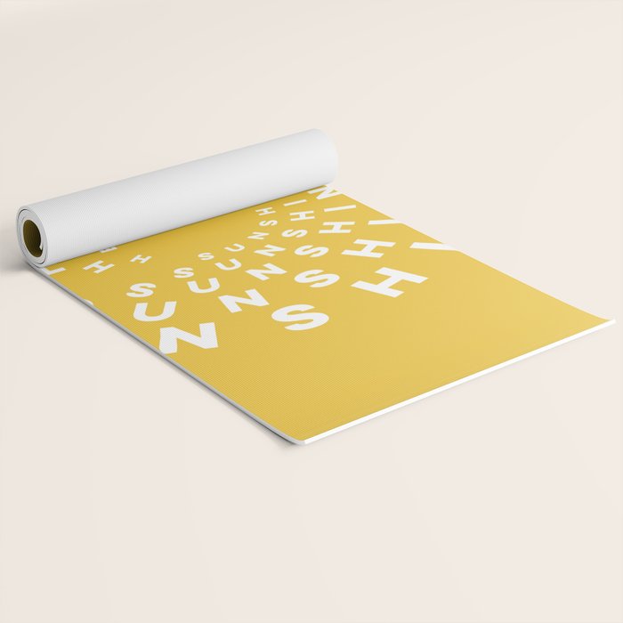 Hello Sunshine #positivity #typography Yoga Mat Gallery Image 2
