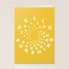 Hello Sunshine #positivity #typography Stationery Card Gallery Image 2