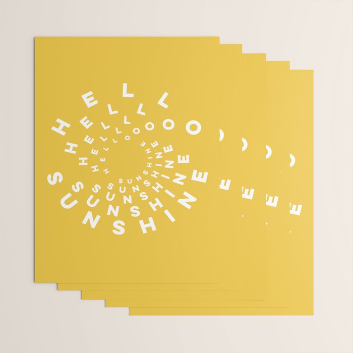 Hello Sunshine #positivity #typography Wrapping Paper Gallery Image 3