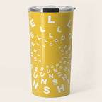 Hello Sunshine #positivity #typography Travel Mug Gallery Image 1