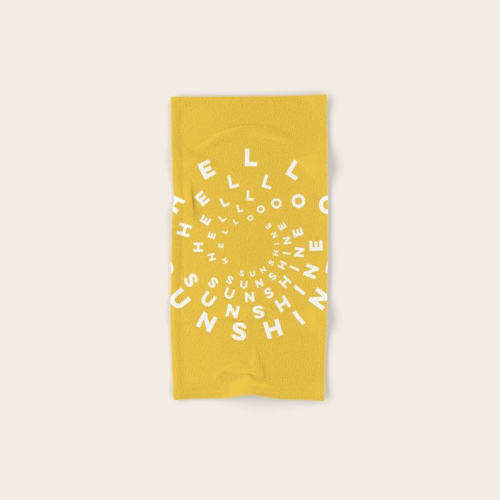 Hello Sunshine #positivity #typography Bath Towel Gallery Image 1